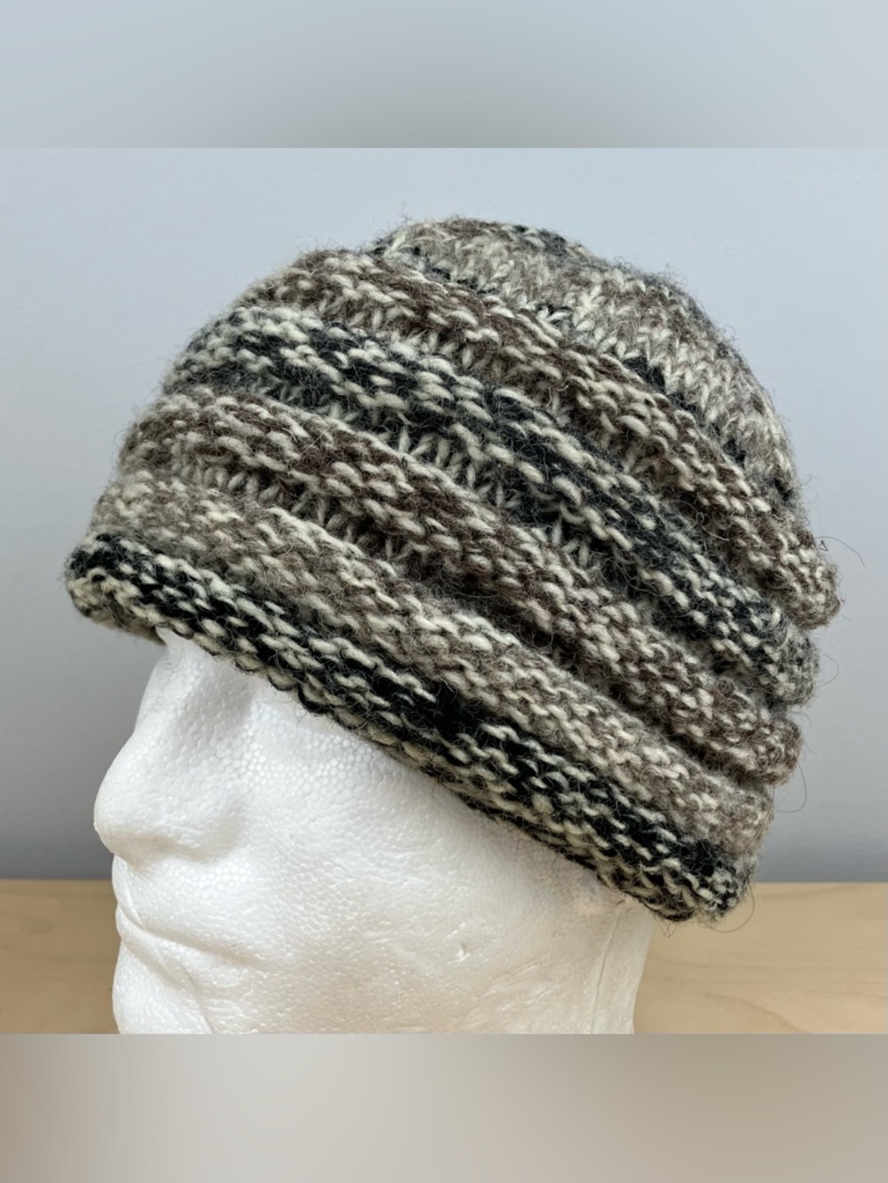 Mexicali Blues 100% Wool Winter Beanie Hat Multicolor Hand Knit In Nepal